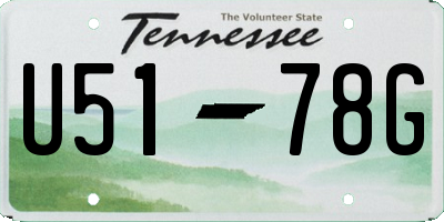 TN license plate U5178G