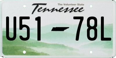 TN license plate U5178L