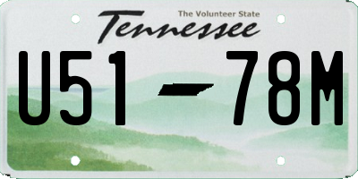 TN license plate U5178M