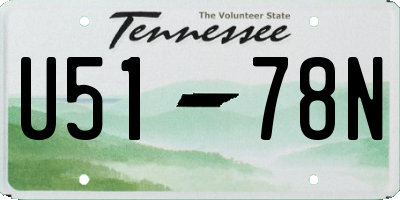 TN license plate U5178N