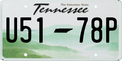 TN license plate U5178P