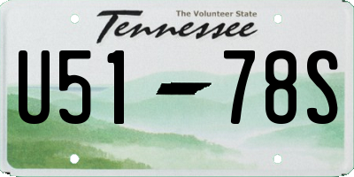 TN license plate U5178S
