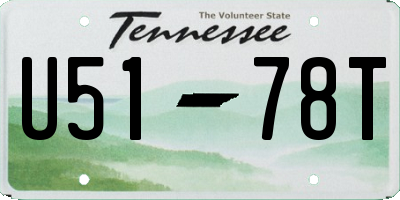 TN license plate U5178T