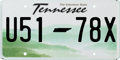 TN license plate U5178X