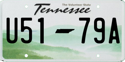 TN license plate U5179A