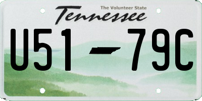 TN license plate U5179C