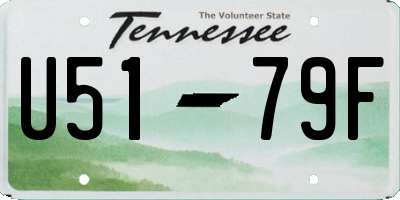 TN license plate U5179F