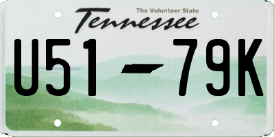 TN license plate U5179K