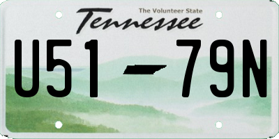 TN license plate U5179N