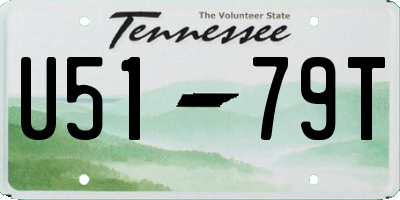 TN license plate U5179T