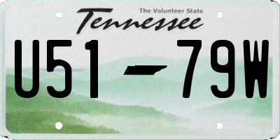 TN license plate U5179W