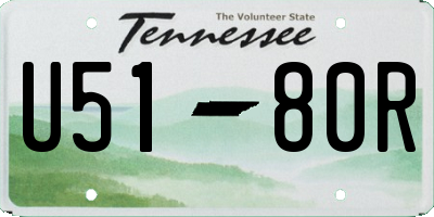 TN license plate U5180R