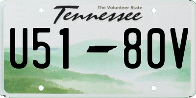 TN license plate U5180V