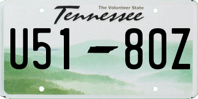 TN license plate U5180Z