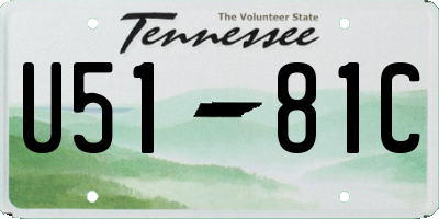 TN license plate U5181C