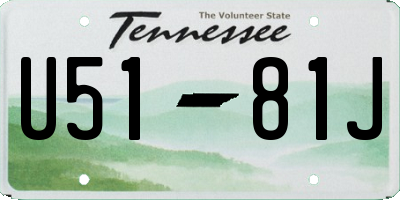 TN license plate U5181J