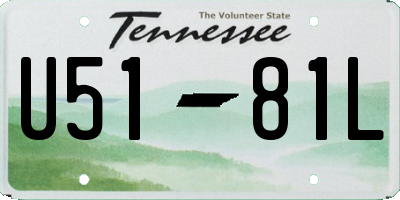 TN license plate U5181L