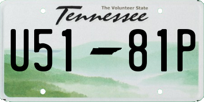 TN license plate U5181P