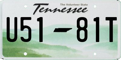 TN license plate U5181T