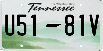 TN license plate U5181V