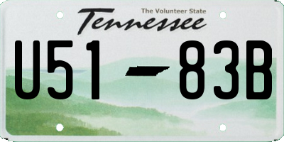 TN license plate U5183B