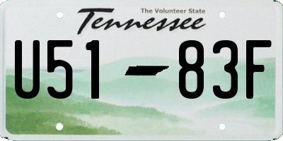 TN license plate U5183F
