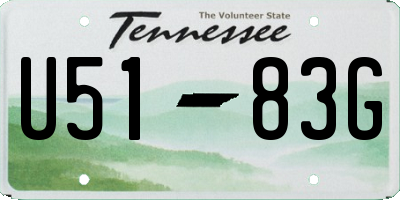 TN license plate U5183G
