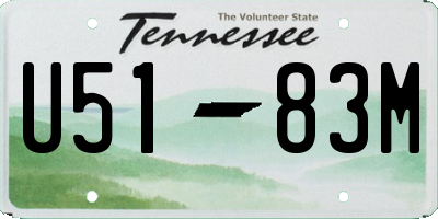 TN license plate U5183M