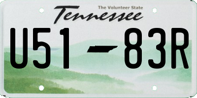 TN license plate U5183R