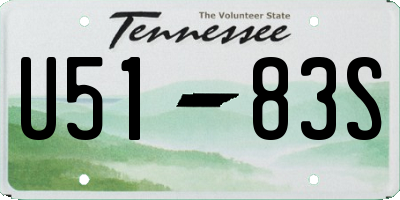 TN license plate U5183S
