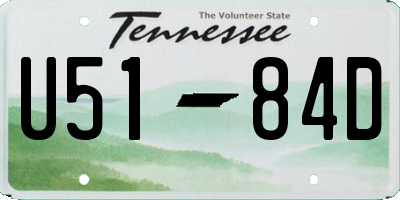 TN license plate U5184D