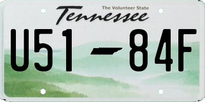 TN license plate U5184F