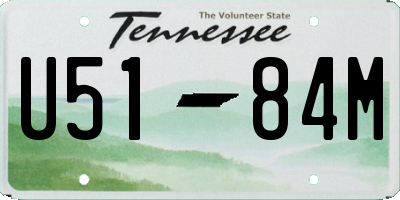 TN license plate U5184M