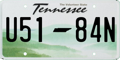 TN license plate U5184N