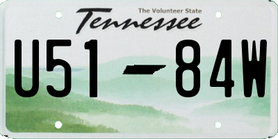 TN license plate U5184W