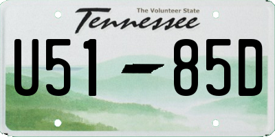 TN license plate U5185D