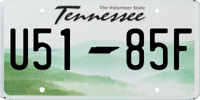 TN license plate U5185F