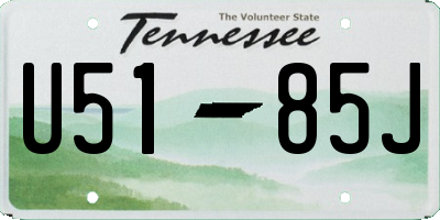 TN license plate U5185J