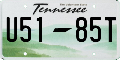 TN license plate U5185T