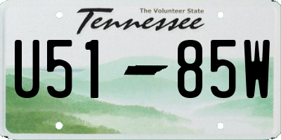 TN license plate U5185W