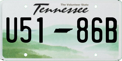 TN license plate U5186B
