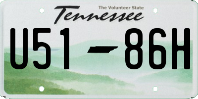 TN license plate U5186H