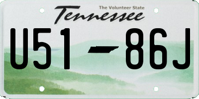 TN license plate U5186J
