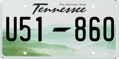TN license plate U5186O
