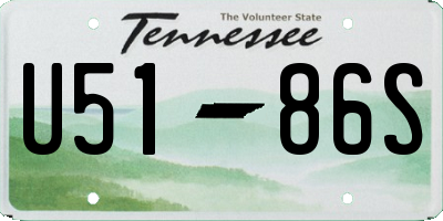 TN license plate U5186S