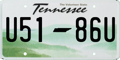 TN license plate U5186U
