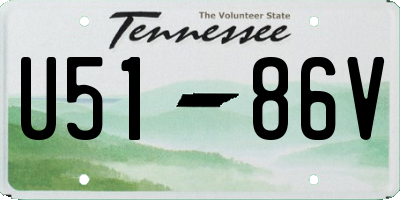 TN license plate U5186V
