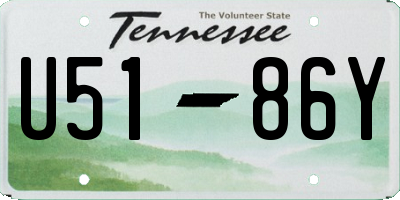 TN license plate U5186Y