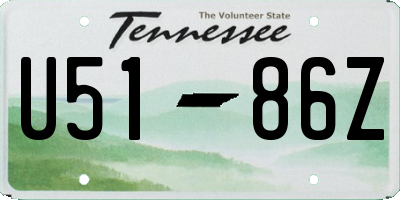 TN license plate U5186Z