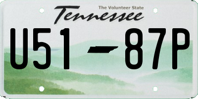 TN license plate U5187P